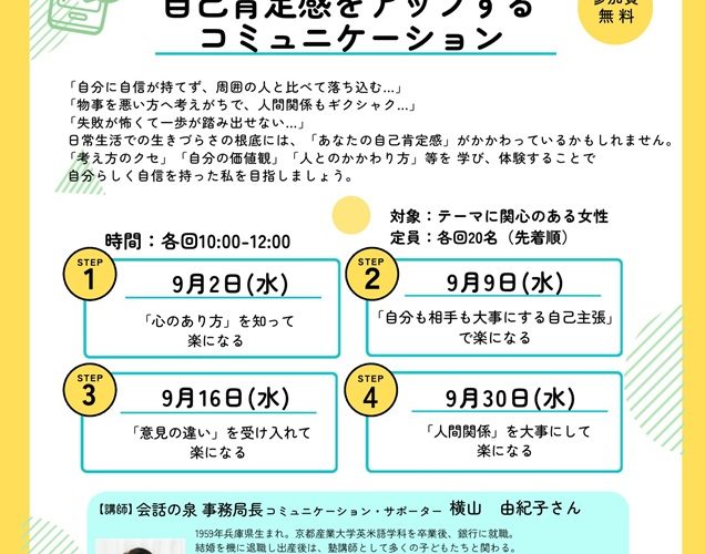 自己肯定感をアップするコミュニケーション